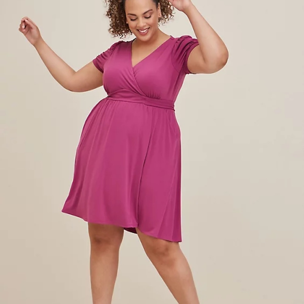 Knit Surplice Dress